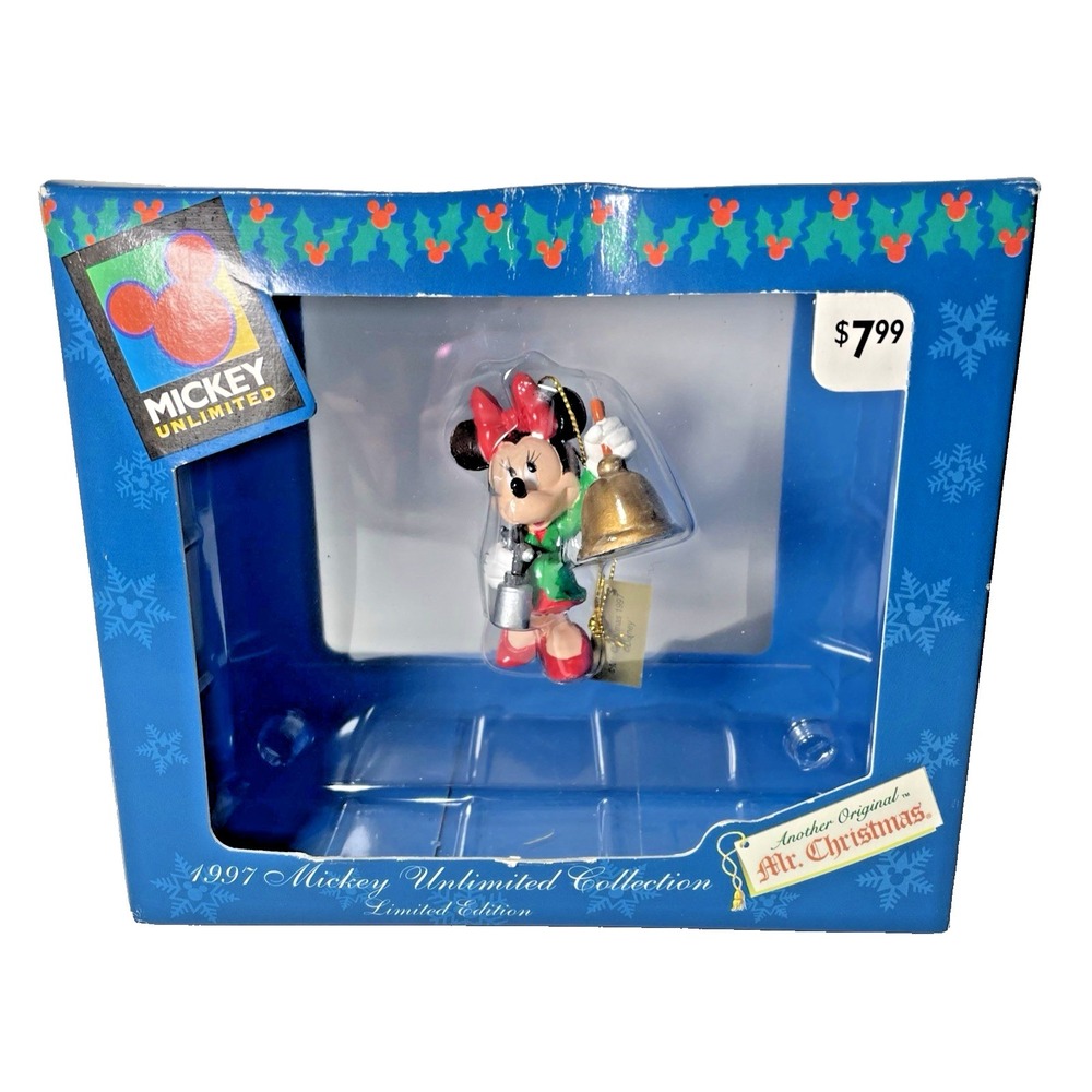 Mr. Christmas LE Minnie Mouse Ornament NIB w/ Certificate Vintage Collectible